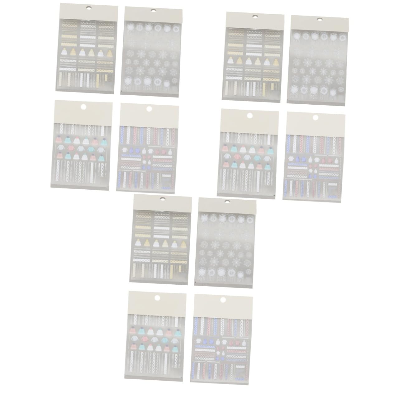 Healvian 12sets Adesivi Unghie Natalizi Con Motivi Di Maglione e Fiocchi Di Decorazioni Per Nail Art Perfetti Per Donne e Ragazze Stile Unico e Creativo Materiale Resistente e Alta