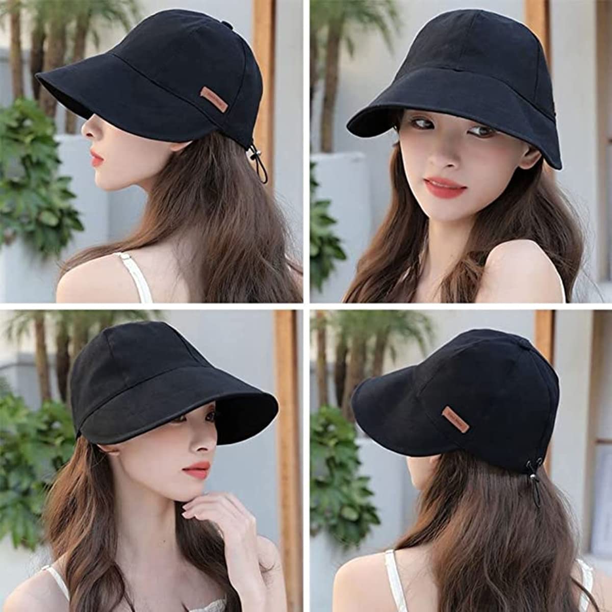 Cappello con Protezione UV Senza Trucco,Cappello con Visiera per Donne,Cappelli solari Estivi UPF50+ per Donne