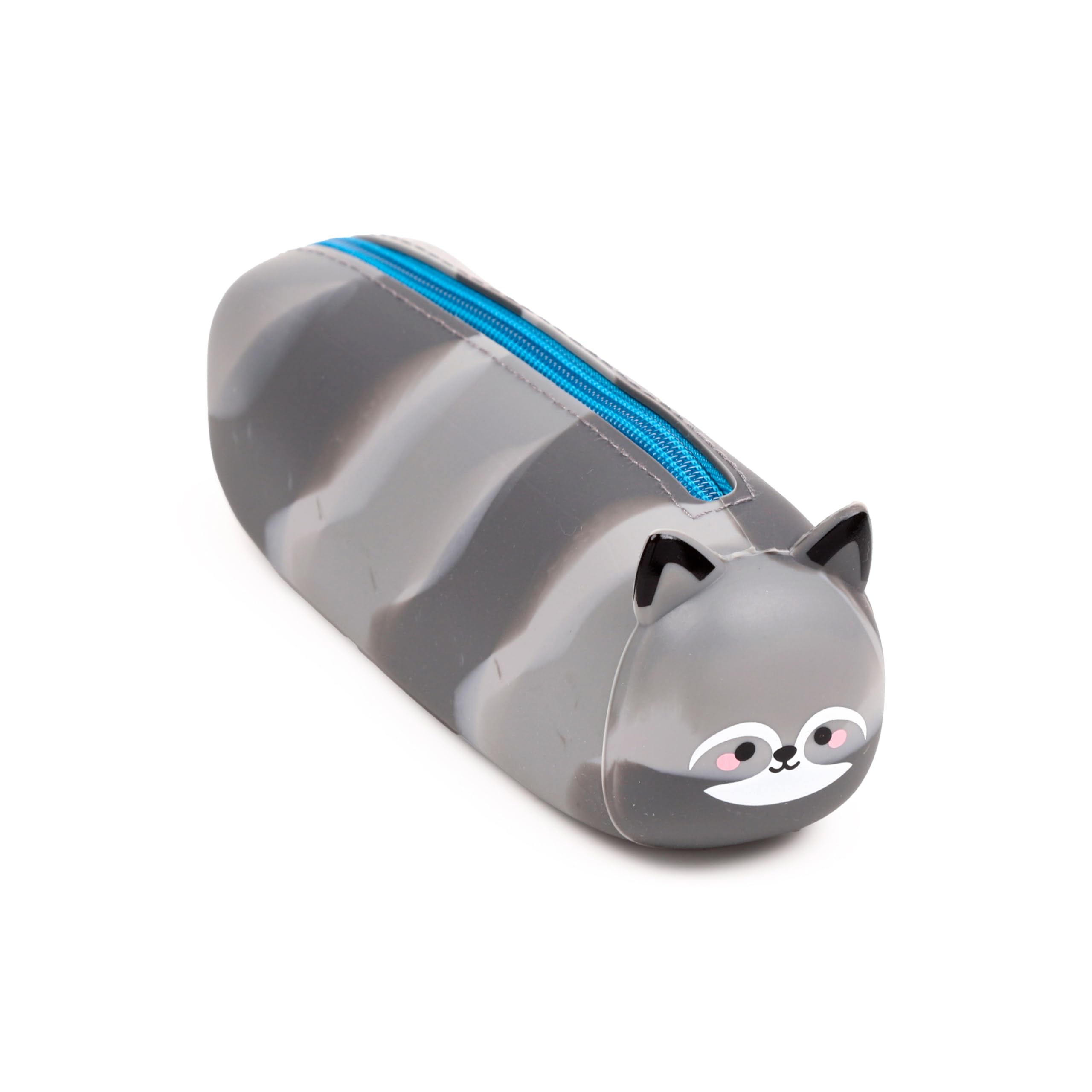 Puckator Adoramals Romy The Raccoon Silicone Pencil Case - School Equipment Stuff - Pencil Cases Large Capacity Preppy Pencil Case Zipper Pouch Office Essentials Pencils Case Cute Pencilcase Pen Case