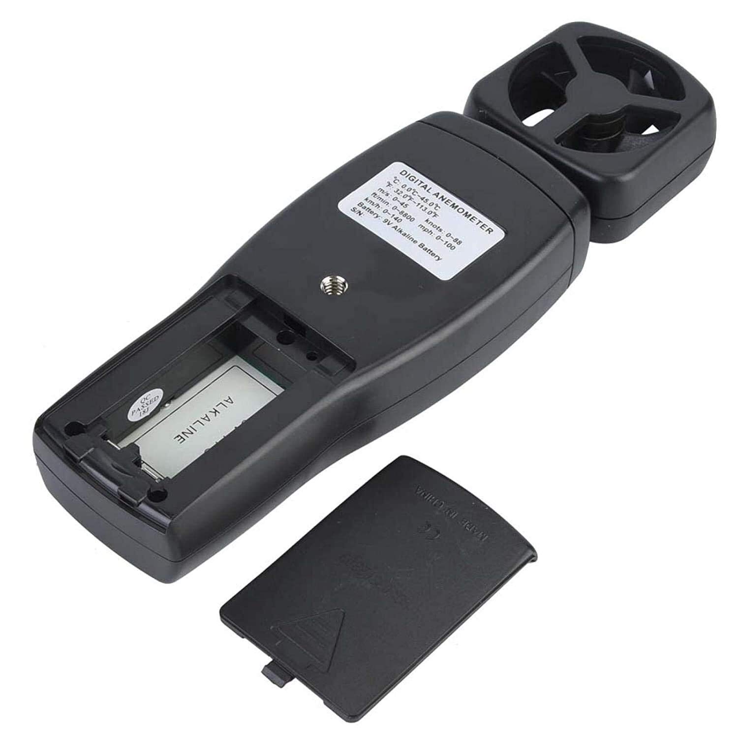JJJ 0-45m / s velocità Portatile velocità del Vento Vento Anemometro ad Alta Presision per Ufficio per all'aperto per la casa