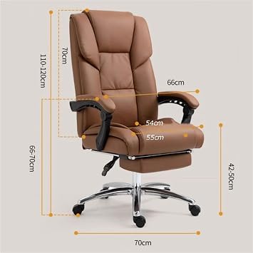 Office Chair Home High Back Study Chair Modern Luxury Swivel Chair Can Lift Executive Chair Ergonomic Armchair Computer Chair(Gris)