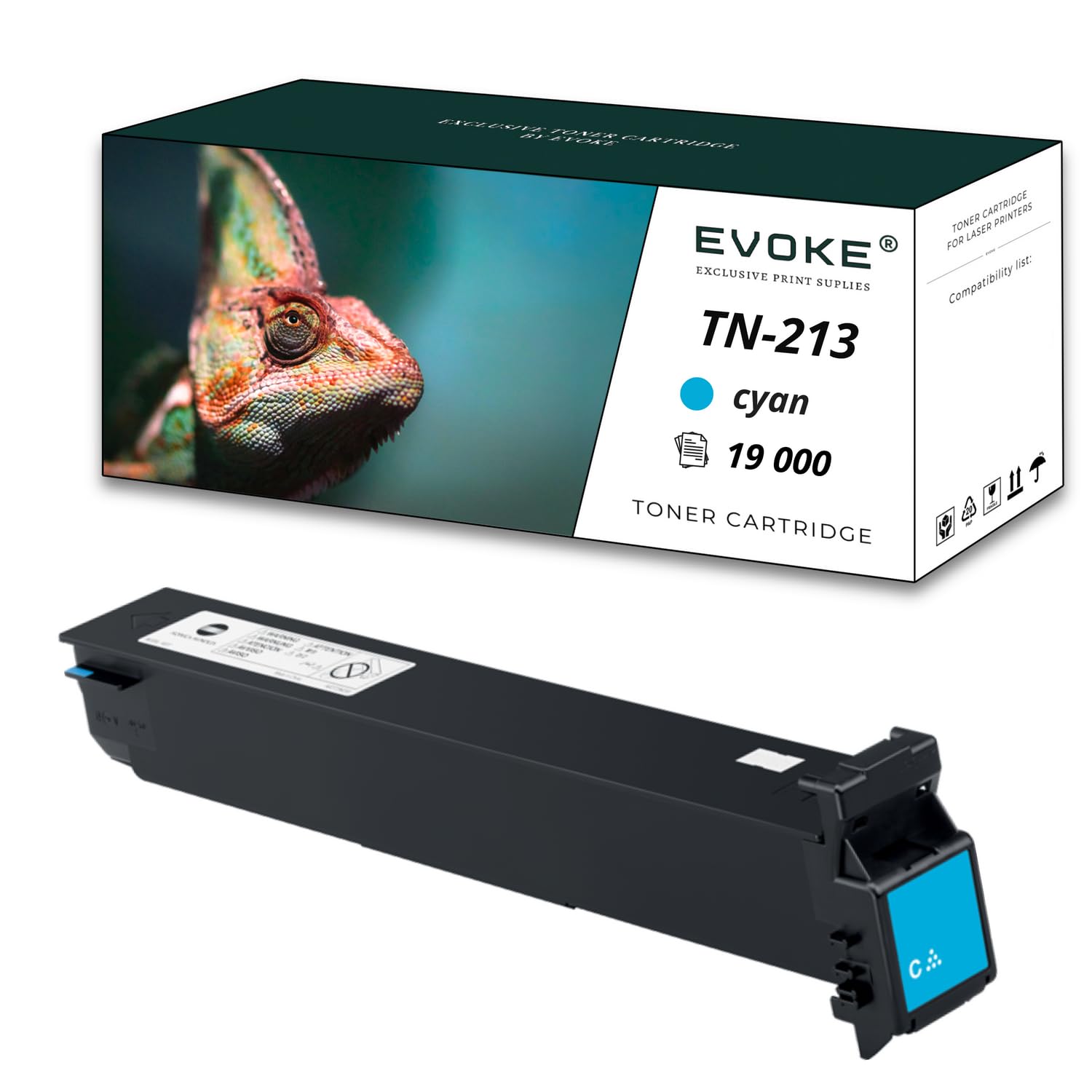 EVOKE TN213 TN-213 Toner Kompatybilny z Konica Minolta C203 C253 C353 (Zestaw CMYK) 81000 Stron