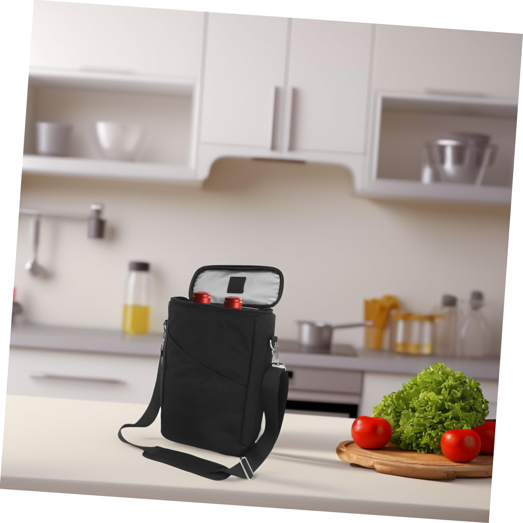2 Isolierte mit Auslaufsicher Weinkühltasche Gepolstert Henkel und Verstellbarem Schultergurt für Flaschen und Picknick und Weindinner
