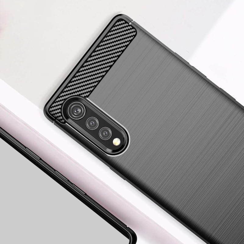 Image of Hybrid Carbon Fiber Back Case for LG Velvet (Black)