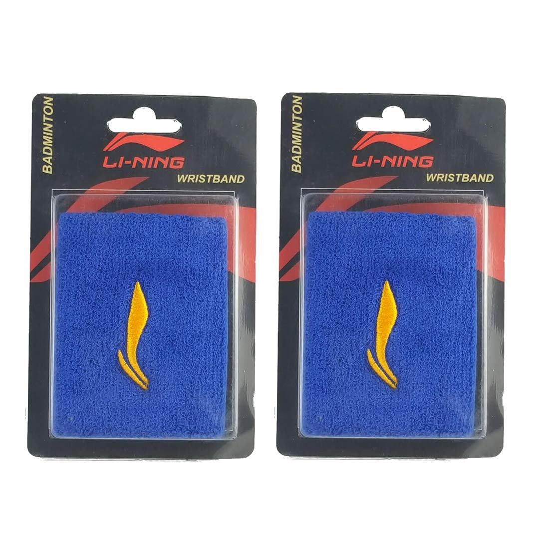 Li-Ning Cotton Wrist Band for Badminton/Tennis Players - Set of 2 (Blue) (B07PNR46Q5) Amazon Price History, Amazon Price Tracker