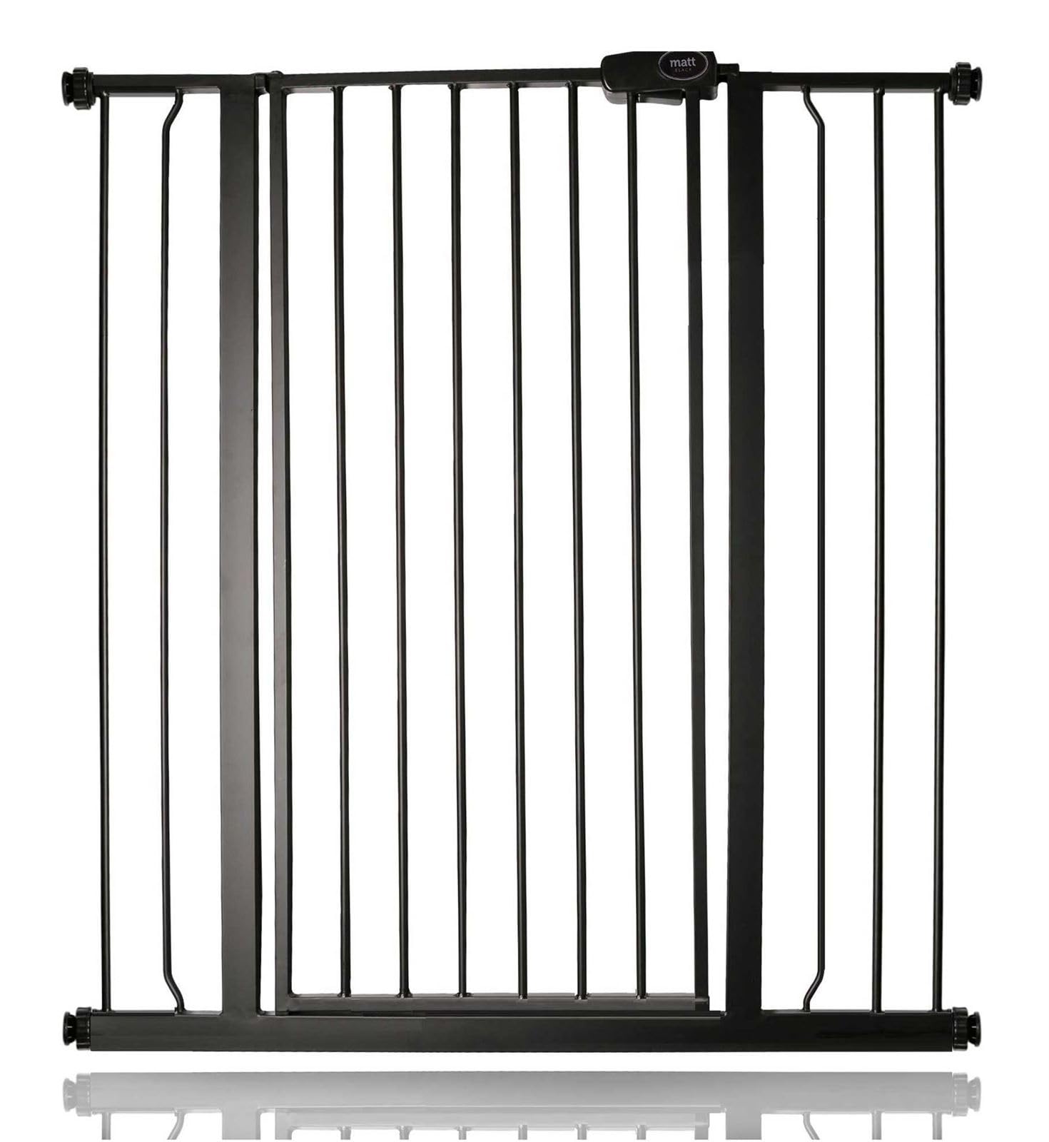 Safetots Extra Tall Metal Safety Gate Pressure Fit100.8Cm108.4CmMatt Black104Cm In HeightExtra Tall Baby Gate from B&Q