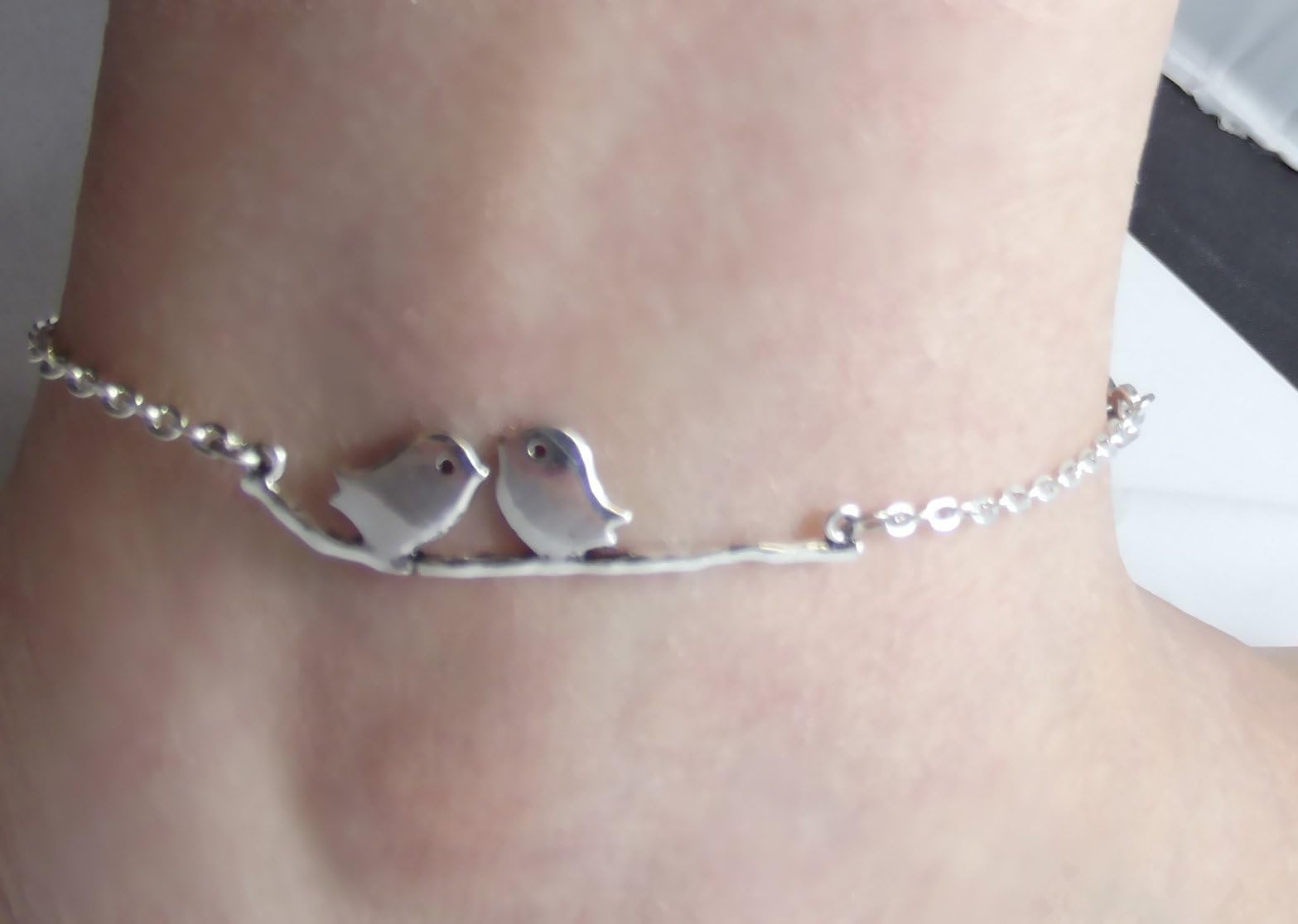 Original A-004 Double Birds In Love And Love Design Little bird Strung On Extended Chain Tail Cute Anklet