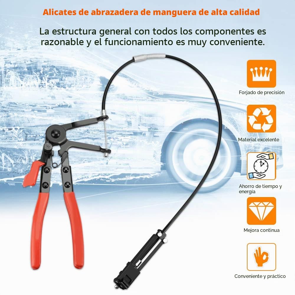 Alicate de Abrazaderas con Cable de Alambre 62 cm para Mangueras Galvanizado, Tubos y Manguitos del Coche, Radiador, Resortes, Tuberías