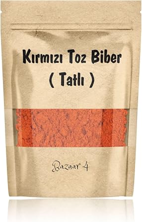Bazaar 4 Kırmızı Tatlı Toz Biber 1.Kalite Yeni Mahsul 790 Gr