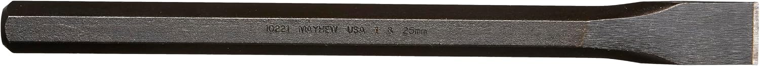 Mayhew Tools 10221 Cold Chisel, 1"- 25 mm x 12", Black Oxide Finish
