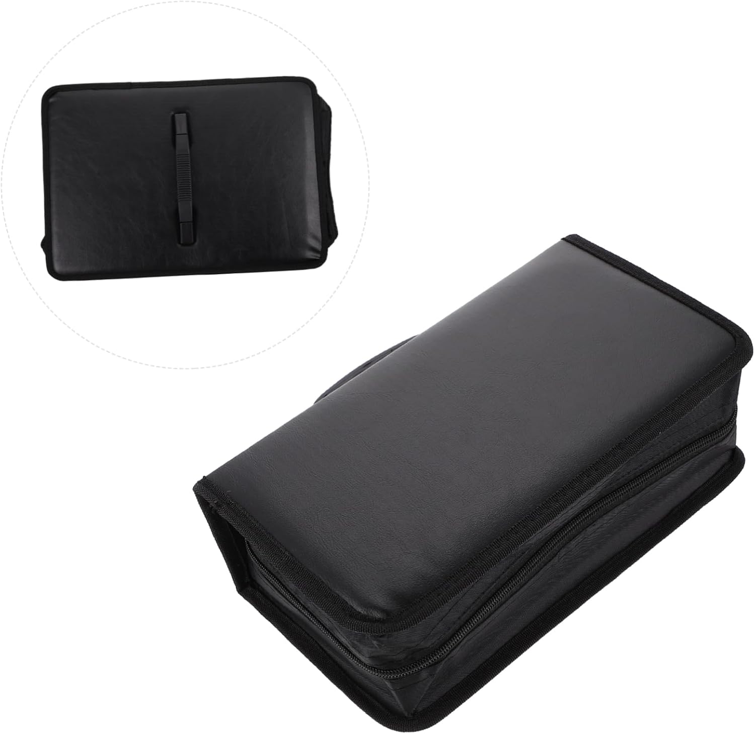 2pcs Cd Holder Case Pouch Capacity Disc Storage Bag Movie Cd Box Carriers Disc Storage Organizer Record
