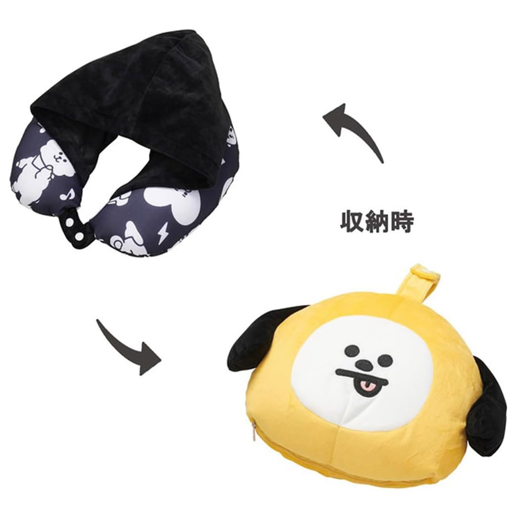 bt21 chimmy ネックピロー　ロンT スウェット Amazon｜丸眞 フード付き ネックピロー BT21 ネックピロー_CHIMMY