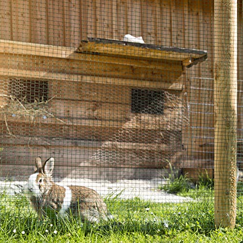 Windhager Drahtgitter kunststoffummantelt, Wühlmausschutz für Hochbeet, für Volieren, als Gehege für Kleintiere, Grün, Maschenweite 6,3 mm, 2,5 x 0,5 m x 0,9 mm