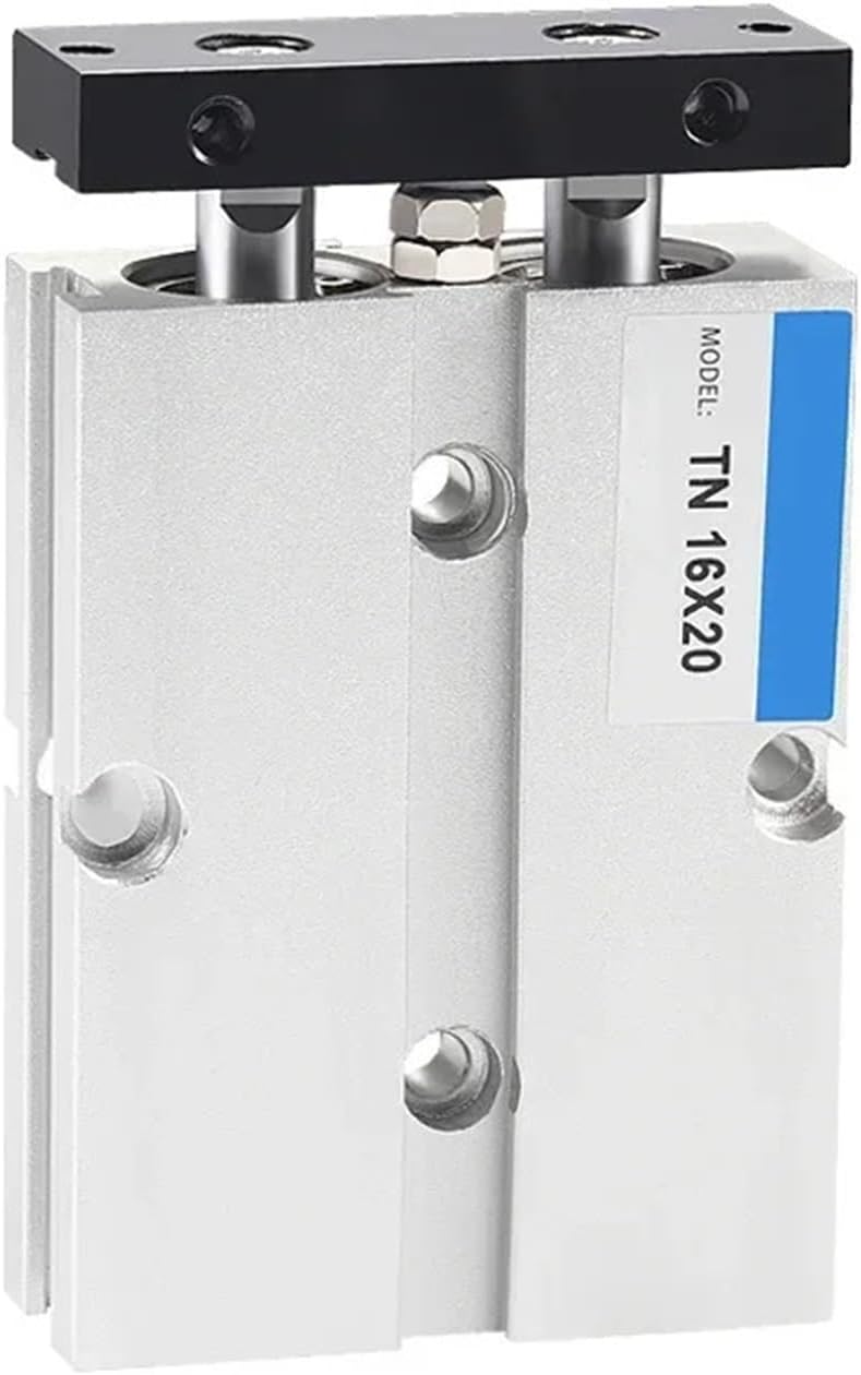 1pcs Double Twin-Rod Pneumatic Cylinder TN 10 16 20 25 32mm Aluminum Alloy Stroke 30 40 50 60 80 100 150 200mm Air Cylinder(Stroke 35mm,TN10)