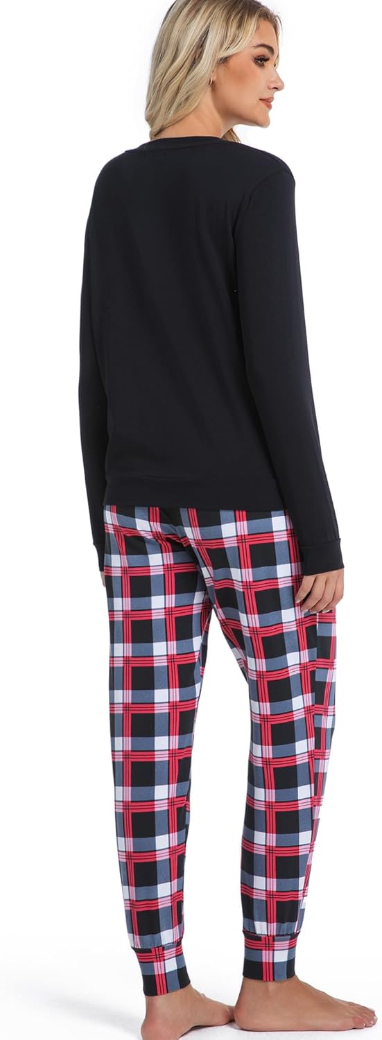 ENJOYNIGHT Womens Pajamas Set Long Sleeve Loungewear 2 Piece Pjs Sets with Pockets - Image 6