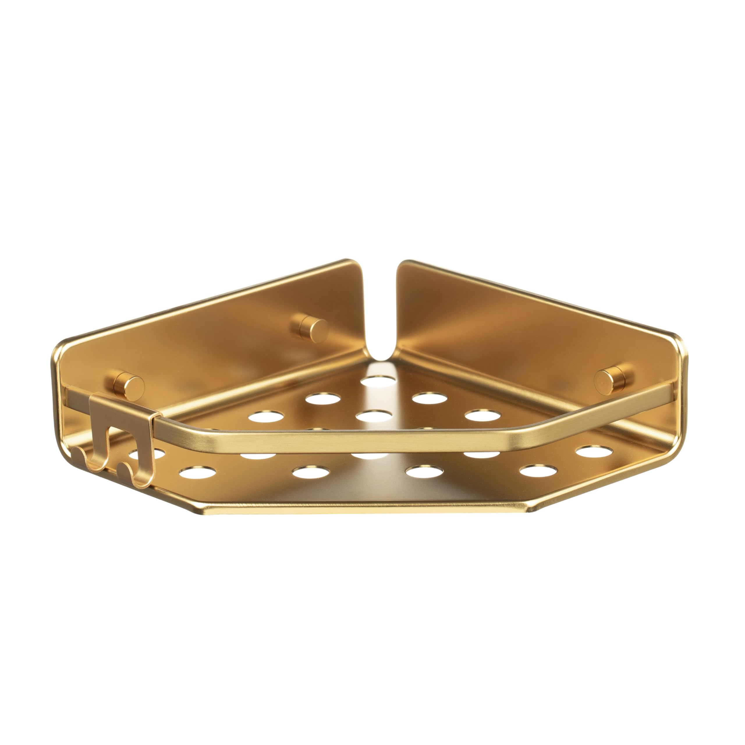 TATAY Shower Shelf No Drilling Corner Aluminium, Gold, 20x20x5.5 cm