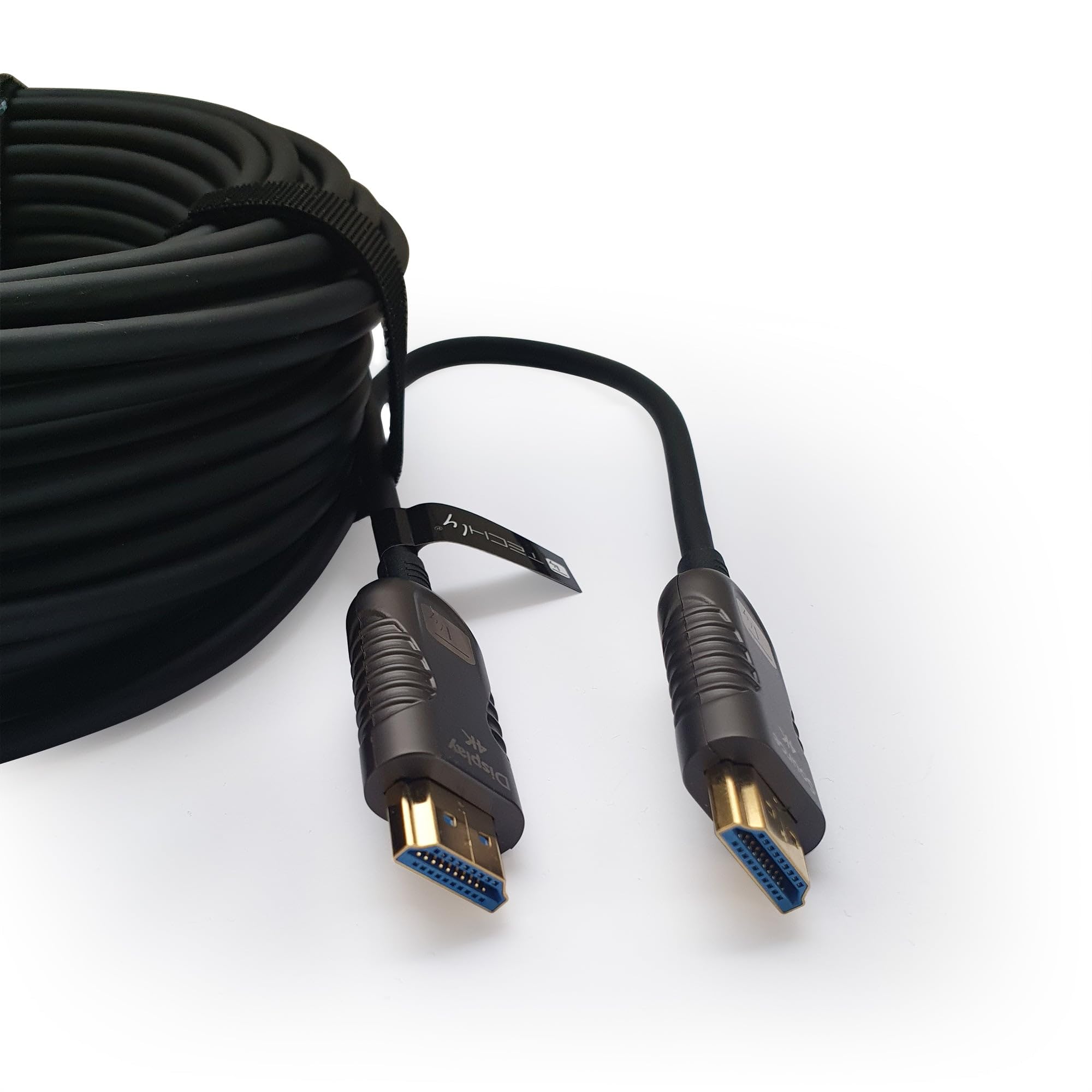 Techly 103977 Aktywny kabel optyczny HDMI™ 2.0 AOC 4K 18 GB/s, HDMI™ A/A/M/M, 10 m, czarny
