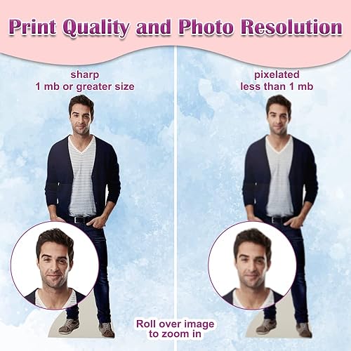 Miniatura 5 de All Personalization Recorte de cartón de tamaño real personalizado, de alta resolución, recorte personalizado, carga tu propia foto, perfecto para