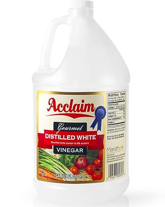 Acclaim All Natural Distilled White Vinegar, 128 Ounces 1 Gallon - 5% Acidity