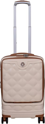 it luggage- Indulging-Cream-Cabin-20 inches-with Padded Laptop Section in The Front Expandable Hard Case Beautiful Interio...