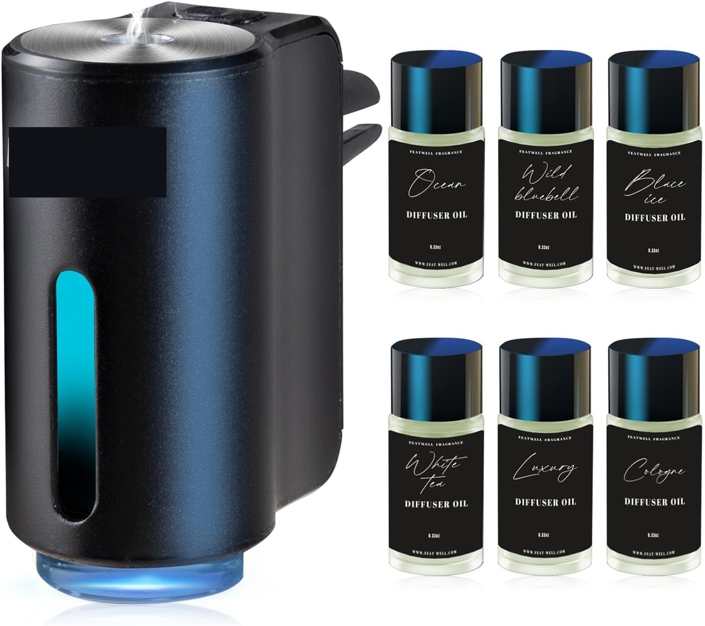 Smart Car Aromatherapy Diffuser - Adjustable Fragrance Air Freshener & Humidifier Essential Oil Diffuser for Vehicles(C)