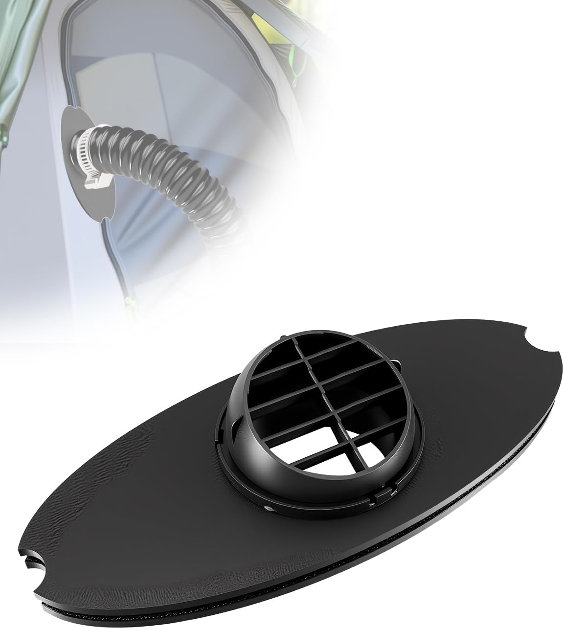 3 Inch Diesel Heater Tent Vent Kit, Portable Hot Air Ventilation Outlet for Tents Ice Fishing Shelters Hunting Blinds & RTT, Easy Install Heater Duct Adapter