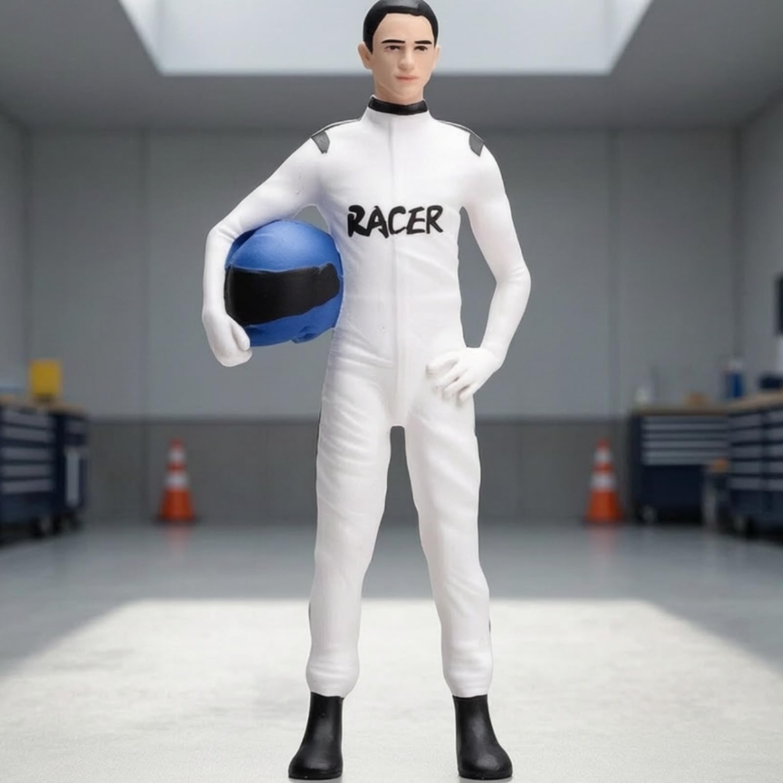 de Carreras Miniatura Figura Coleccionable Muñeco Estatuilla Resina con Traje Ajustado Detalle Pose con Mano en la Cintura Adecuado