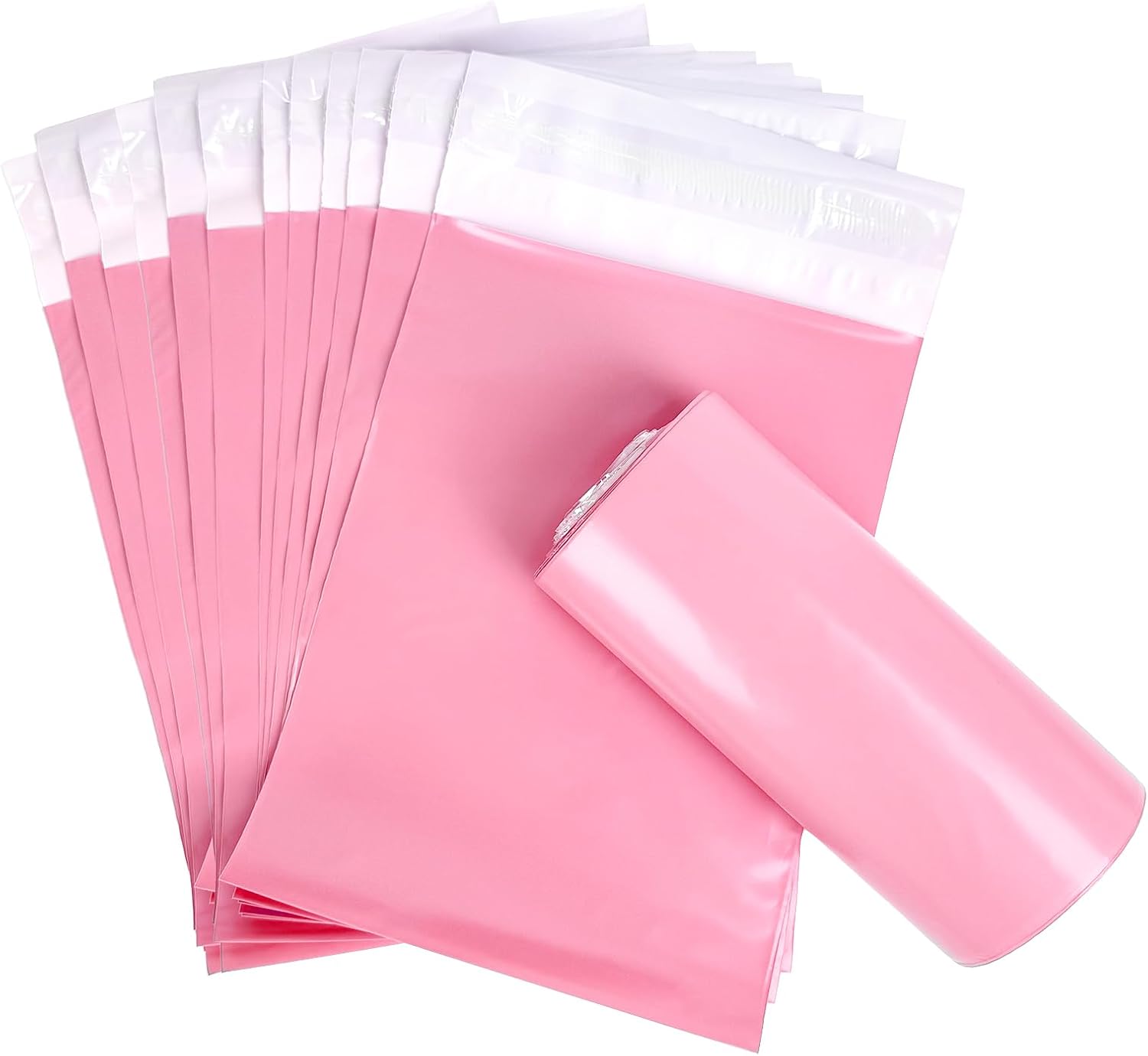 Disposable Sanitary Bags, 100 Pcs, Pink, Self-sealing, Odor-proof, Rectangular, Plastic, 10" x 6" Bags for Feminine Hygiene, Personal Waste, or Pet Waste