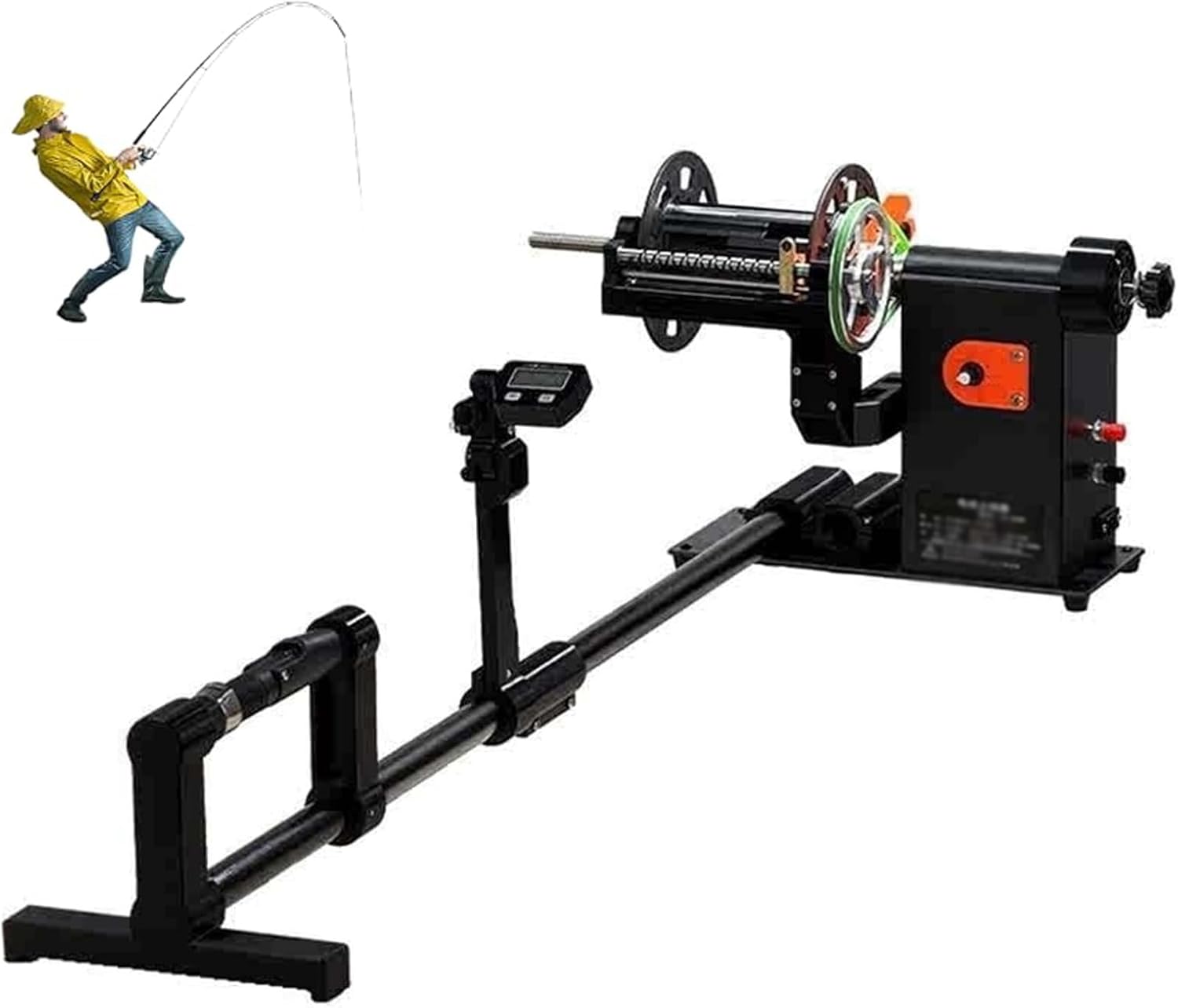 Fishing Line Winder Spooler, 50W Spinning Reel Spooling Station, with 0-8kg Damping Brake, 0-300 RPM Adjustable Speed, Universal Compatibility for Spinning Casting Trolling Reels