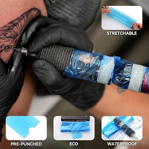 Vista 5 de Dragoart 200 fundas para máquina de tatuaje, cubiertas para máquina de PMU, suministros de PMU, suministros de PMU, desechables de plástico