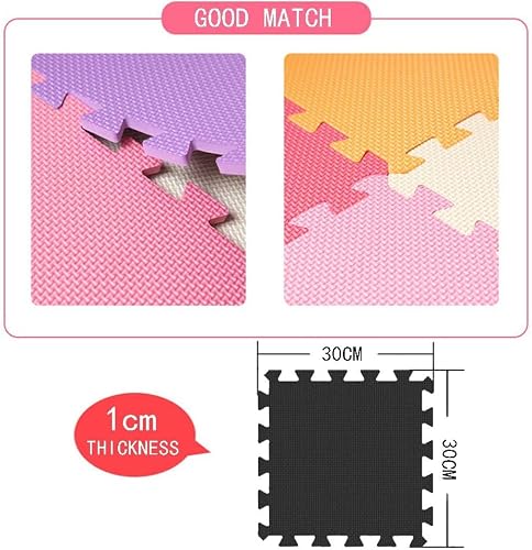 YIMINYUER® 20 Tiles (30cm×30cm×1cm Each Tile) Baby Soft Puzzle Play Mats, Kids Thick EVA Foam Floor, Toddlers & Children's Soft Interlocking Mat - Thumbnail 2