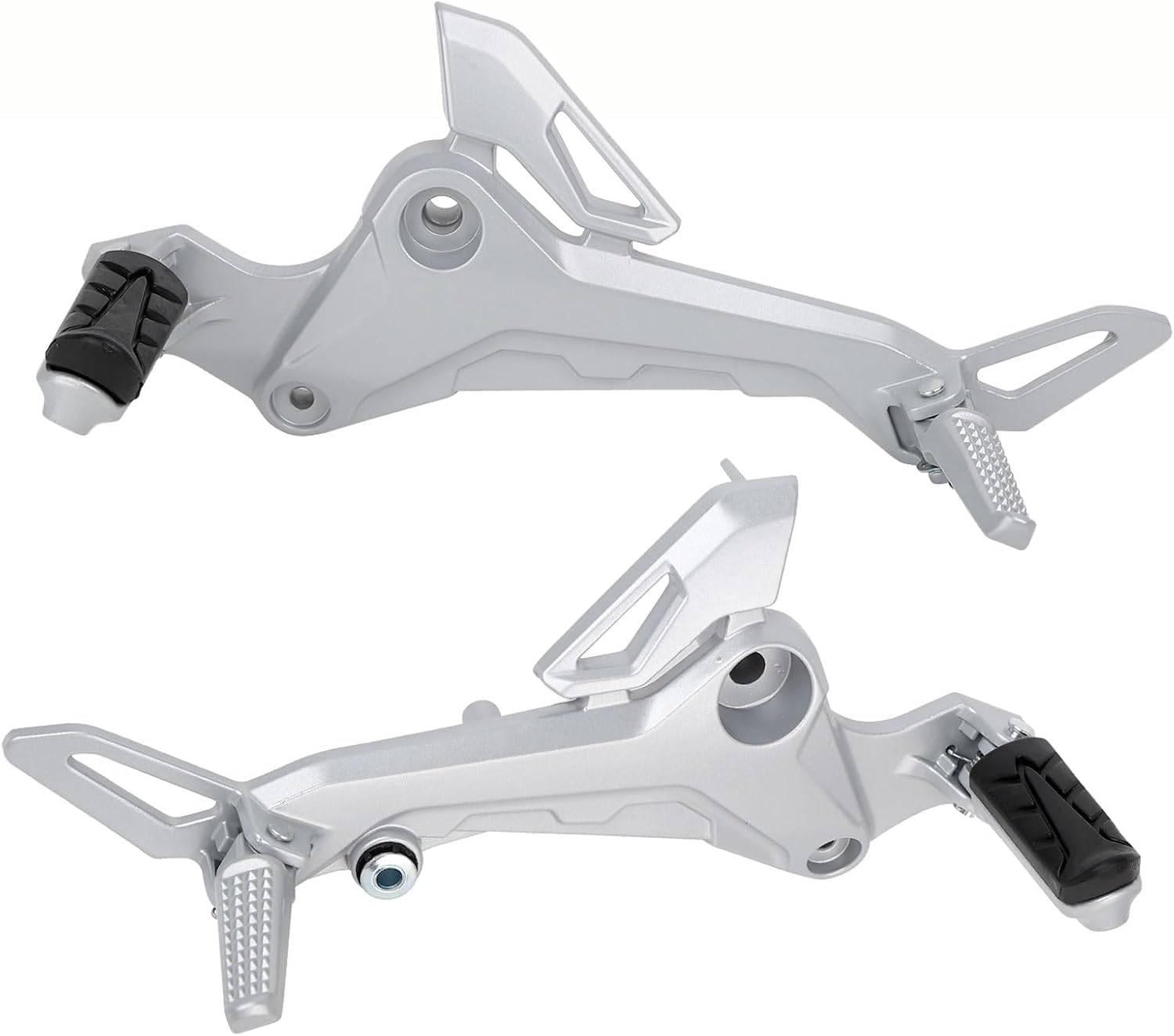 Mokuo Motorcycle Left Side Footpegs Pedal Footrest Assembly in Aluminum Alloy Compatible with Honda Grom Msx125 SF 2017-2020 Parts, Left Side