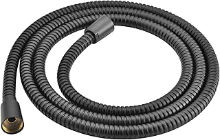 BRIGHT SHOWERS Shower Hose For Hand Held Shower Heads, 79 Inches Cord Extra Long Stainless Steel Hand Shower Hose, Ultra-Flexible Replacement Part with Brass Insert, Matte Black