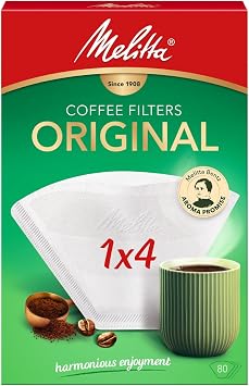 Melitta Original White Coffee Filter Paper 1x4 Number 80 Pack