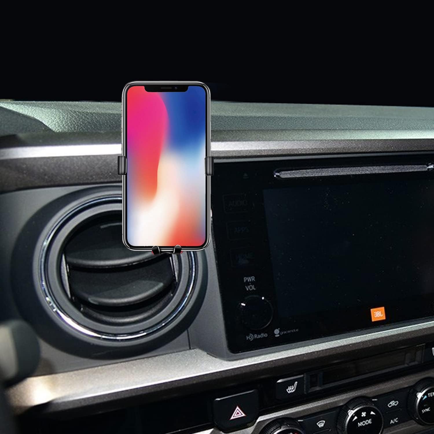 ITrims Car Phone Holder for Toyota Tacoma 2016-2022 Car Dashboard Mount Cell Phone Cradles Adjustable Phone Stand Holder Universal Compatible with Most Smartphones (Black)