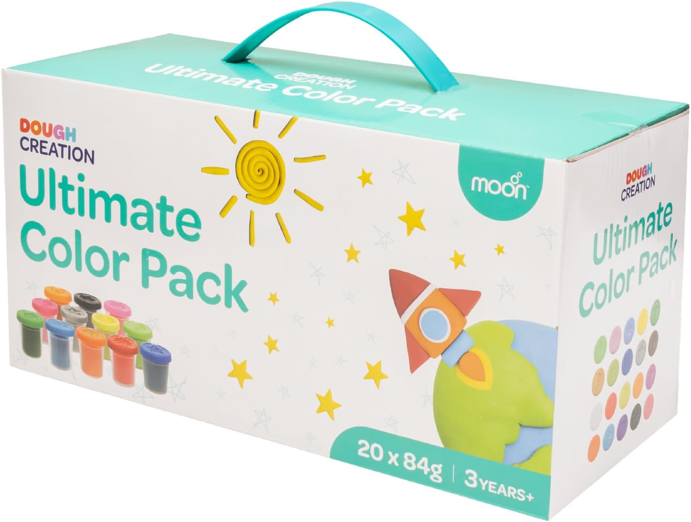 Kid's Dough Ultimate Colour Pack. 20 x 84KG dough pot. (Multi Color)