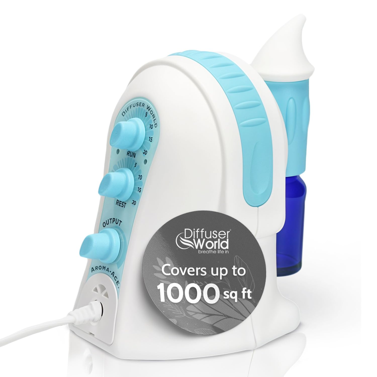 Waterless Diffuser for Essential Oils 110V, Blue Made in USA Aroma Atomizer Diffusers Waterless Essential Oil Diffusers for Home Large Room Fragrance, Home Scent Diffuser Machine, Air Aromatherapy