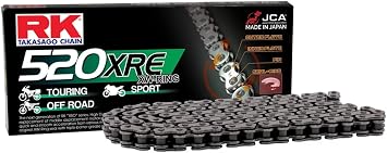 RK Racing Chain 520XRE-110 Steel 110 Link XW-Ring Chain with Connecting Link