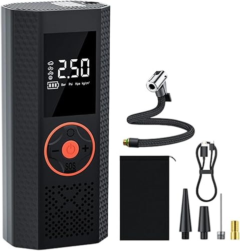 Air Pump, Extended Battery Life, 1 Set, Portable Tire Pump, Motorcycle Tire Inflator, Multi-Vehicle Compatible, for Electric, Balloon, Toys, Home