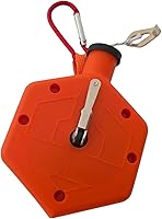 Zeluga 30-146 100ft Orange Chalk Reel for Contractors - Carabiner, 6 Locking Positions, Heavy-Duty Metal Crank