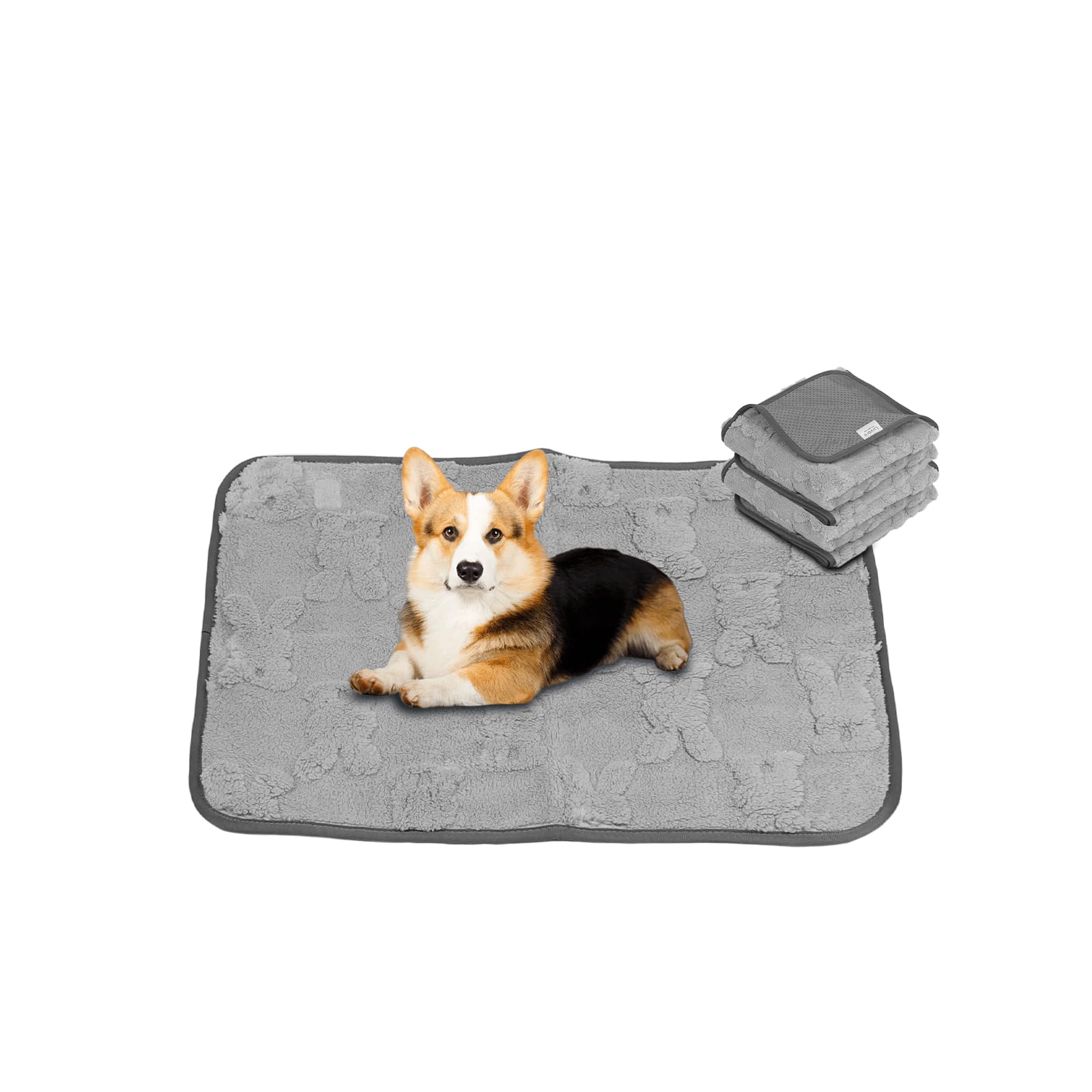 Luvore 2 Stück Welpenunterlagen saugfähige 46x61cm, weich Hunde PIPI matten, wasserdicht Urinierunterlagen für Hunde Meerschweinchen