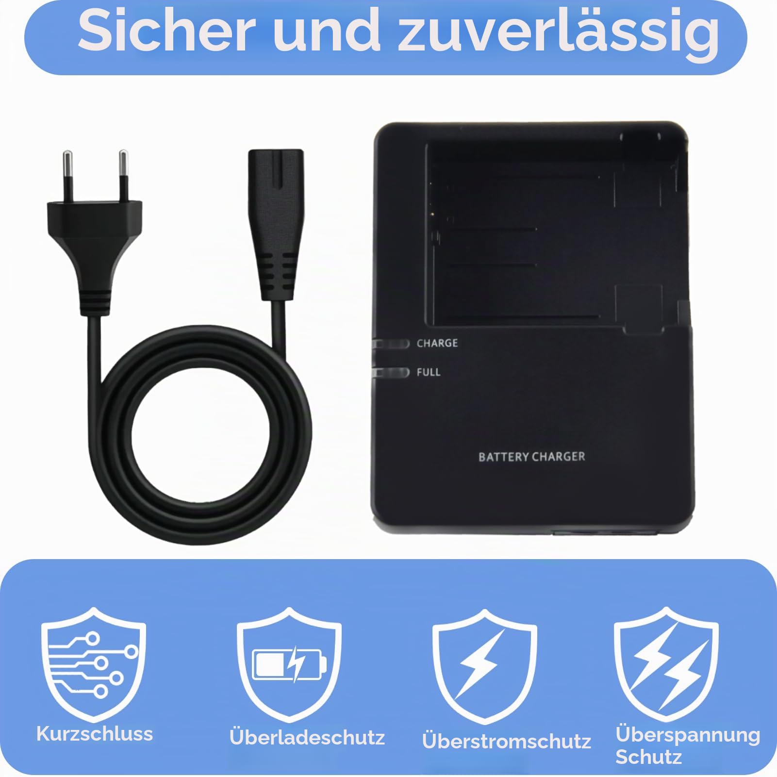 LP-E8 Akku Ladegerät für Canon EOS 550D 600D 650D 700D, Digitalkamera Schnellladegerät für EOS Kiss X4 X5 X6i X7i für LC-E8 LP-E8 Akku, Camera Battery Charger für Rebel T2i T3i T4i T5i SLR Kameras