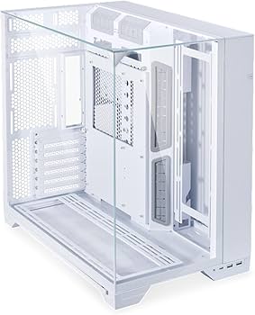 Amazon | LIANLI ミドルタワーPCケース O11 Vision White 3面強化