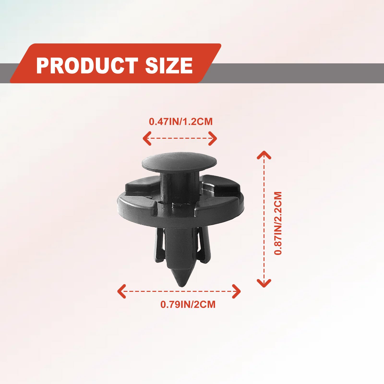 40pcs 8mm Hole Fender Push Retainer Clips - Compatible With Nissan, Infiniti, Mitsubishi, Chrysler, Dodge