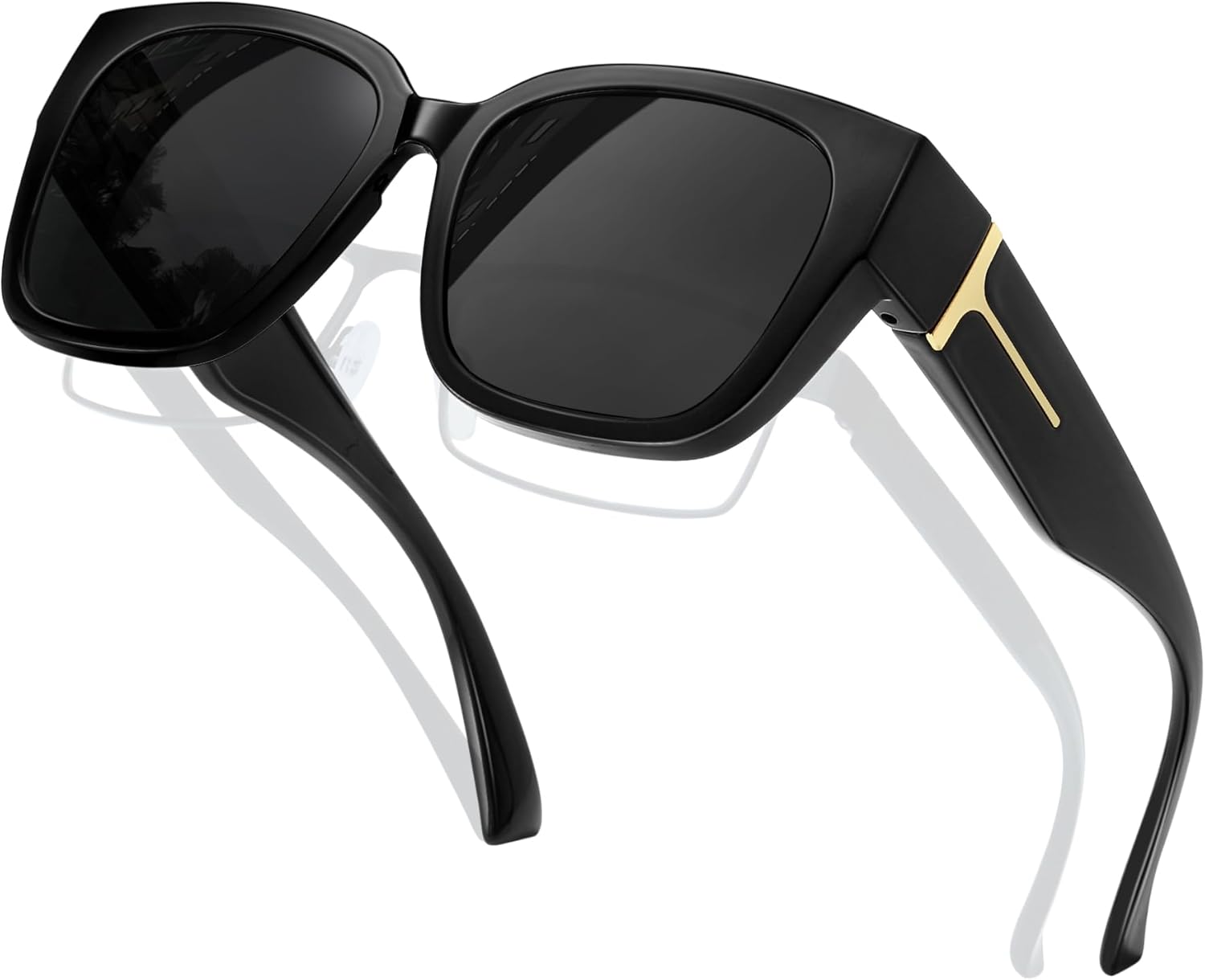 KANASTAL Oversized Over Glasses Sunglasses for Women Men Square Fit Over Polarized Sun Glasses UV400