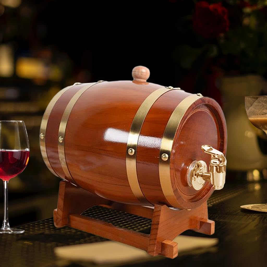 ワイン樽 Amazon｜Perfk スタンド付きオークワイン樽 木製樽 ヴィンテージ保存