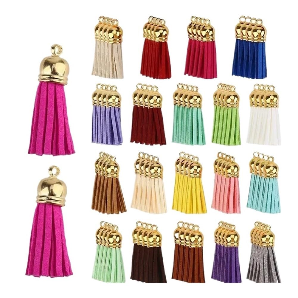50 Pompons En Daim Synthétique Colorés - Avec Boucle, Pour Porte-clés, Sacs, Bijoux, Déco Créative (taille 38mm)