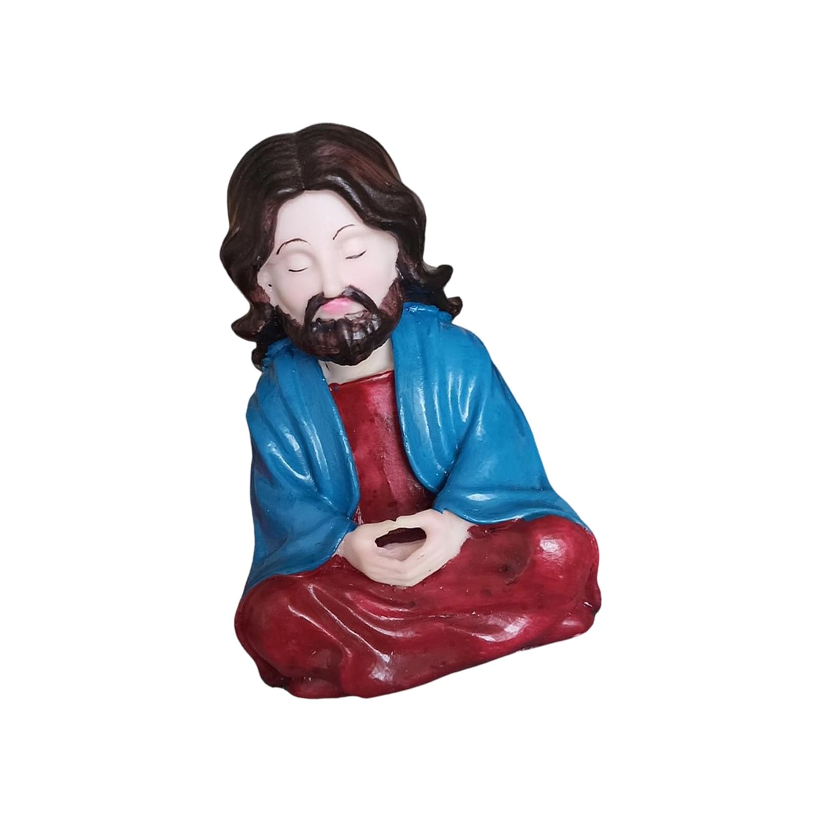 JTQYFI Sitting Jesuses Christs Statue Meditations Decors Religious Figurines Easters Christmas Tabletop Decoration Gift Jesuses