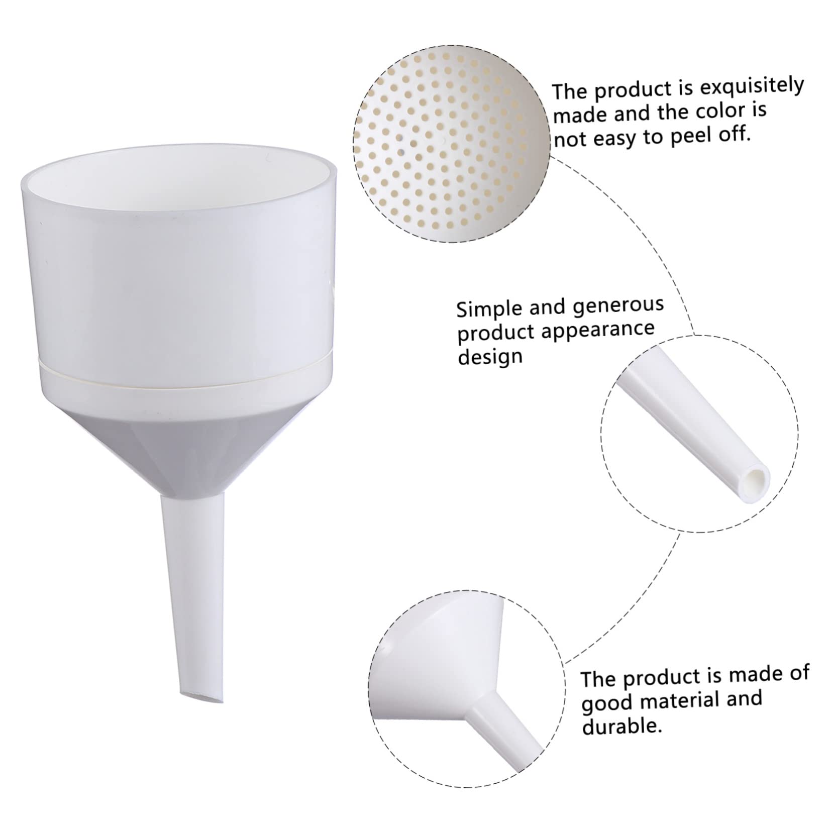 FUNOMOCYA Filter Funnel Platic Laboratory Funnel Small Funnels for Bottles Mini Buchner Vacuum Filter Filters Filter Liquid Funnel Table Buchner Funnel Strainer Mini Funnels White Plastic