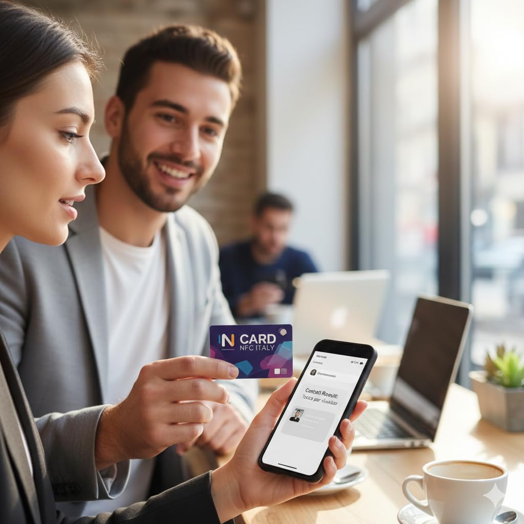 Card NFC Personalizzata in PVC - Biglietto da Visita Digitale Smart con Chip NTAG213/216 - Stampa Professionale Fronte/Retro Logo, Foto - Tessera Badge, Controllo Accessi, Social e Recensioni (1)